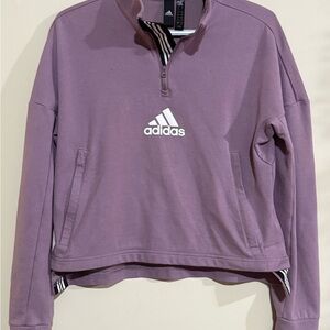 Adidas Purple Sweatshirt with White Logo